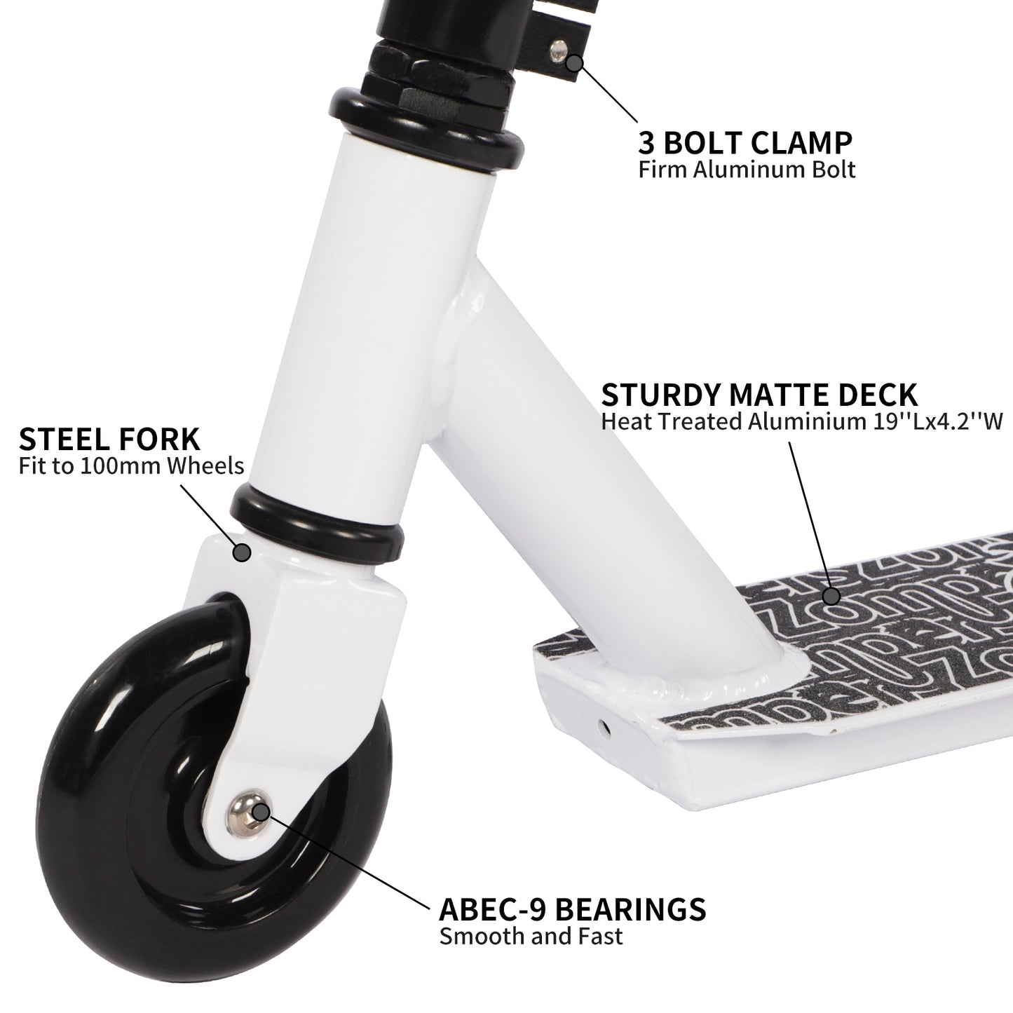 Birtech Stunt Scooter Beginner Level White