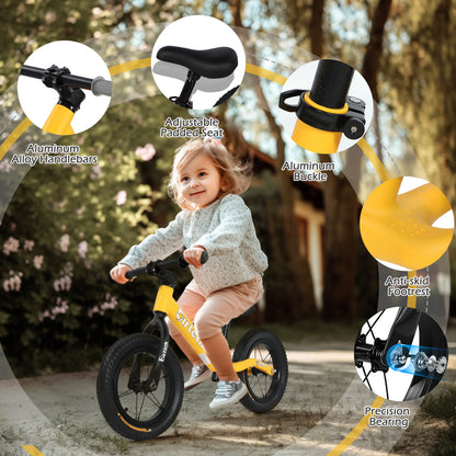 Birtech Balance Bike Lightweight 12" Nylon Frame Yellow