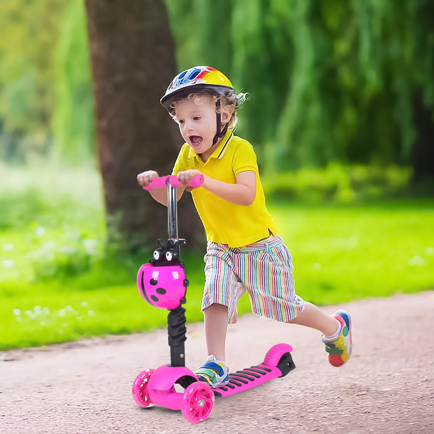 Birtech 3 Wheels Scooter Pink Beatles