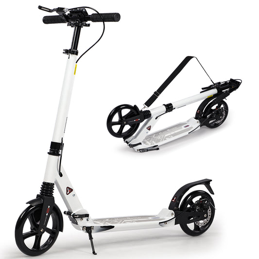 Birtech Adults Kick Scooter White with Disc Brakes