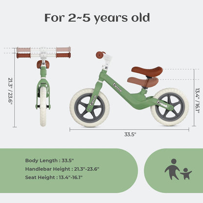 Birtech 12" Balance Bike without Pedal Nylon Frame