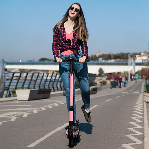 Birtech Adults Kick Scooter Pink with Disc Brakes