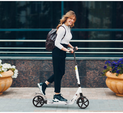 Birtech Adults Kick Scooter White with Disc Brakes