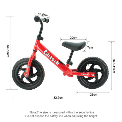 Birtech 12" Balance Bikes for Kids Toddlers