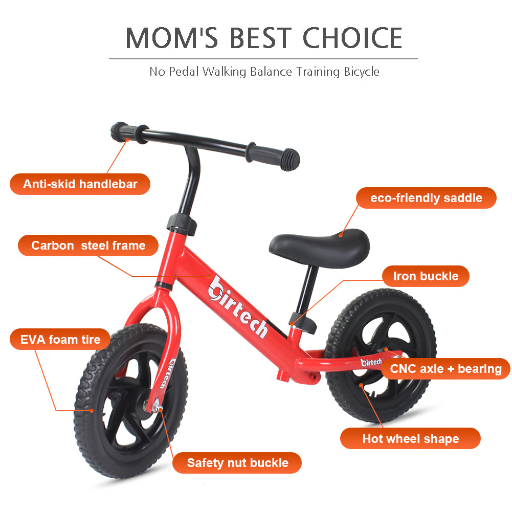 Birtech 12" Balance Bikes for Kids Toddlers