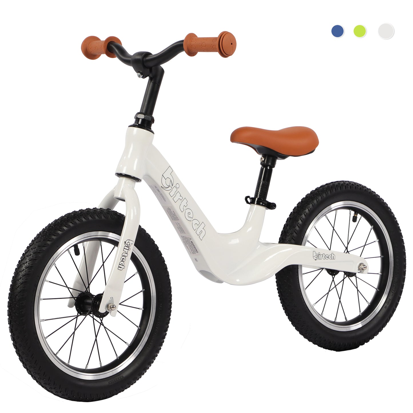 Birtech Kids Balance Bike 14" Magnesium Alloy Frame White