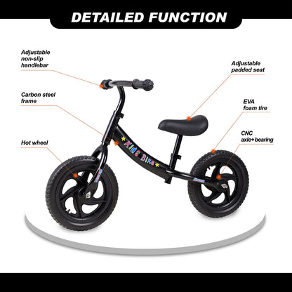 Birtech 12" Kids Balance Bike with Adjustable Handlebar